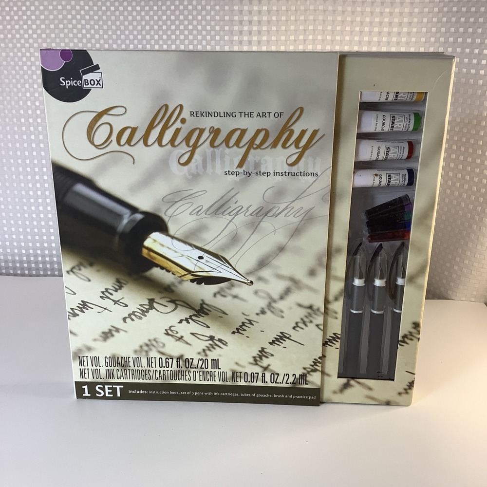 SpiceBox Master Class Calligraphy Kit Step by‎ Step New